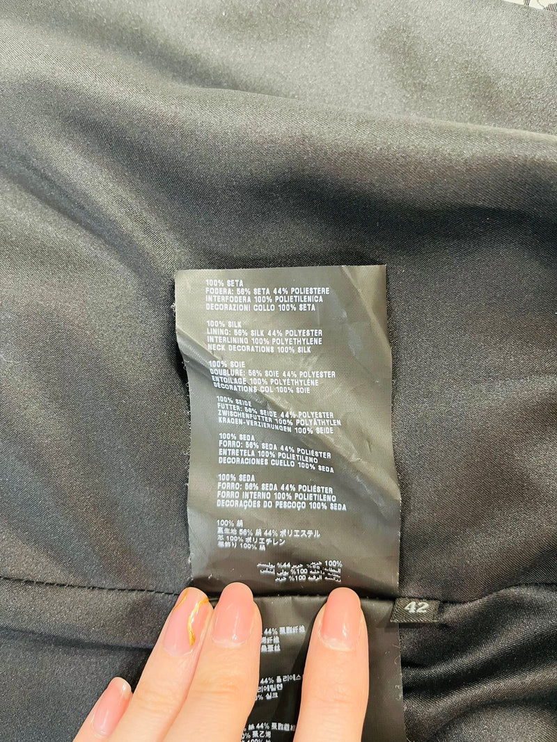 Prada Lace Print Silk Jacket. Size 42IT