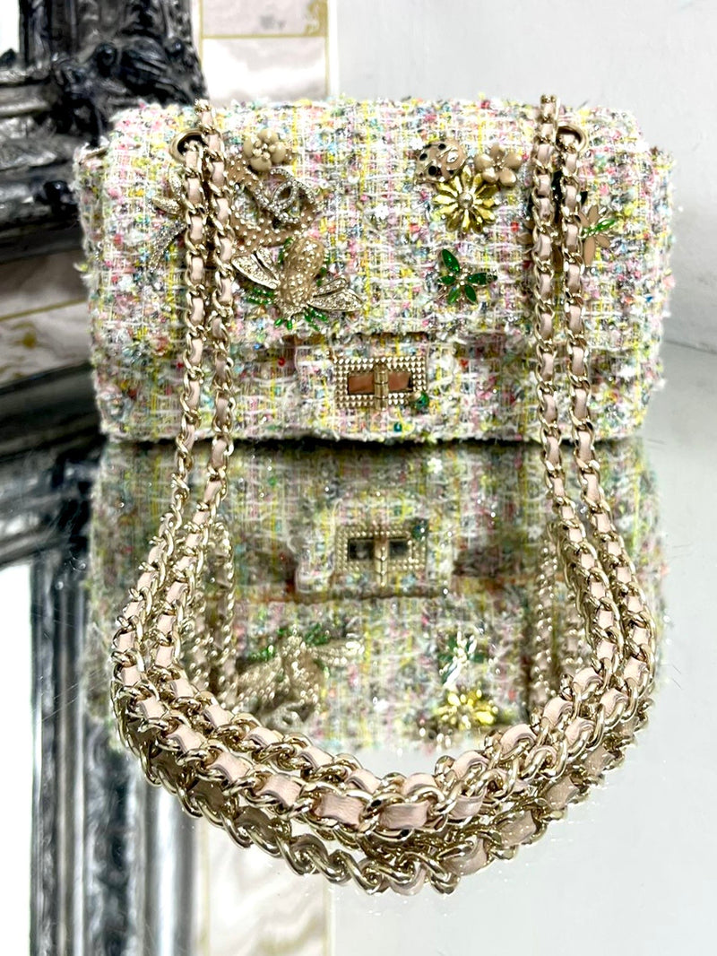 Chanel Ltd Edition Tweed Garden Party Charm Bag