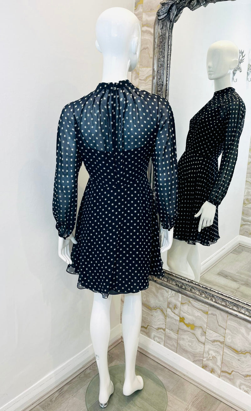 Christian Dior Polka Dot Silk Dress. Size 38FR