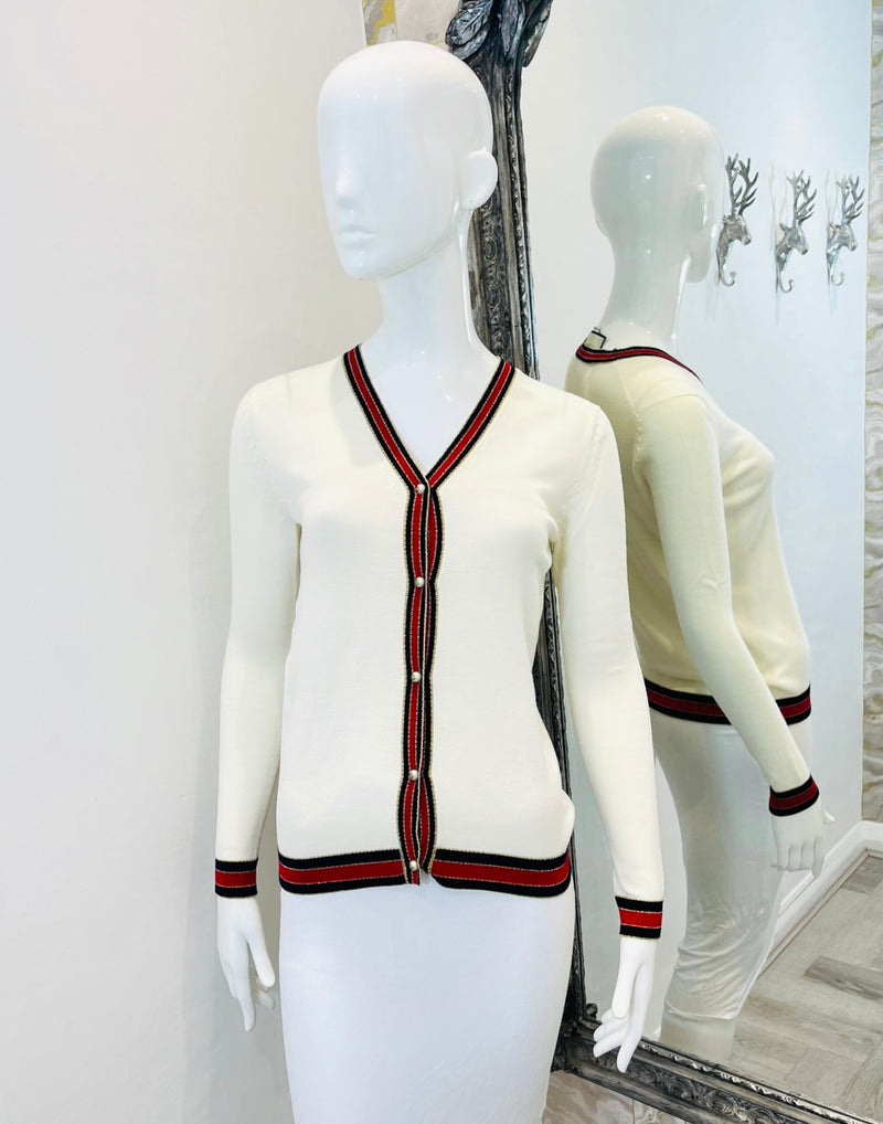 Gucci Wool Cardigan With Pearl Buttons. Size S