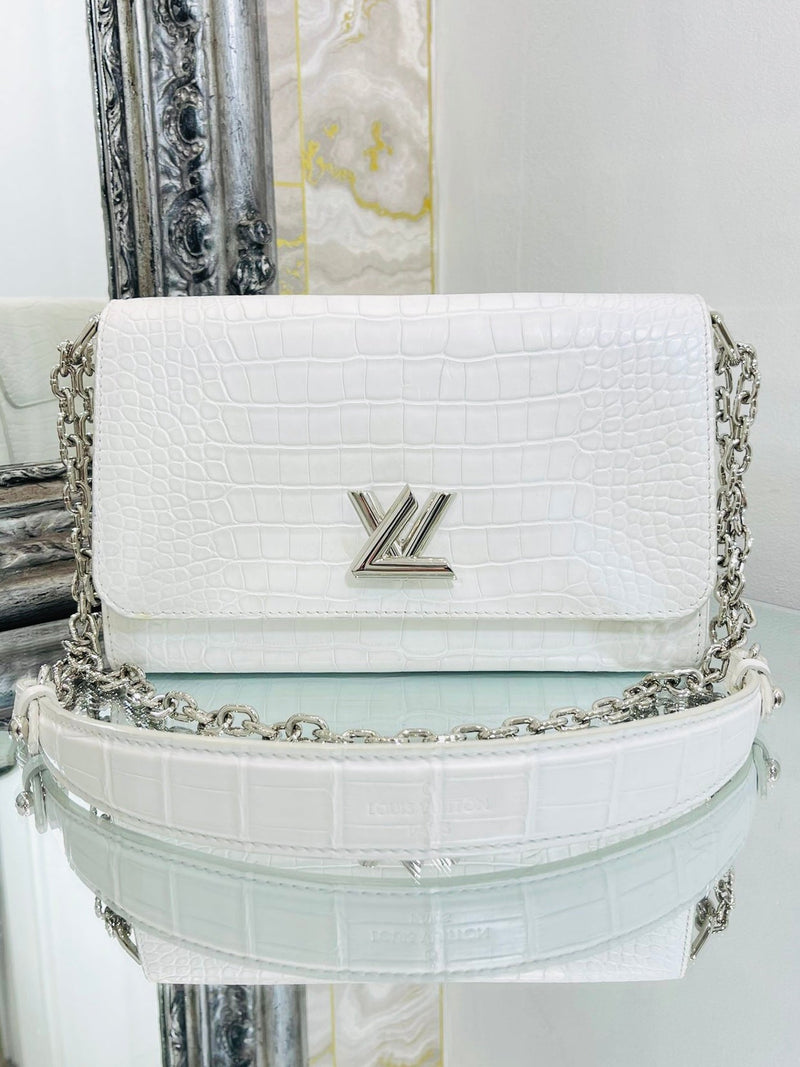 Louis Vuitton Crocodile Skin Twist Closure Bag