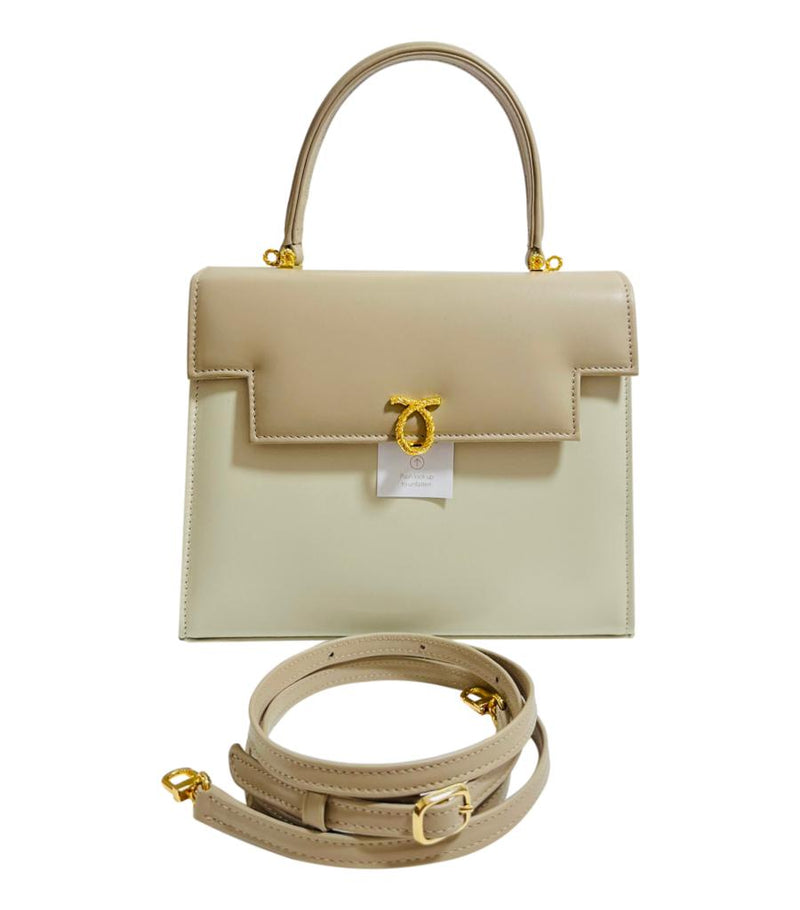 Launer Traviata Leather Tote Bag