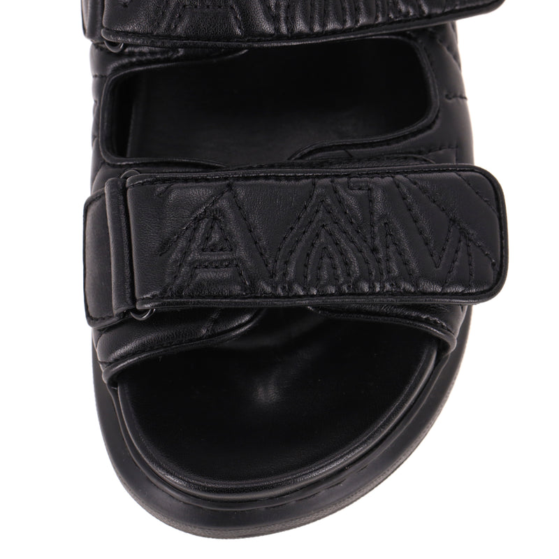 Alexander McQueen Leather Velcro Sandals. Size 40