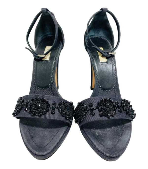 Prada Denim & Crystal Heels. Size 38