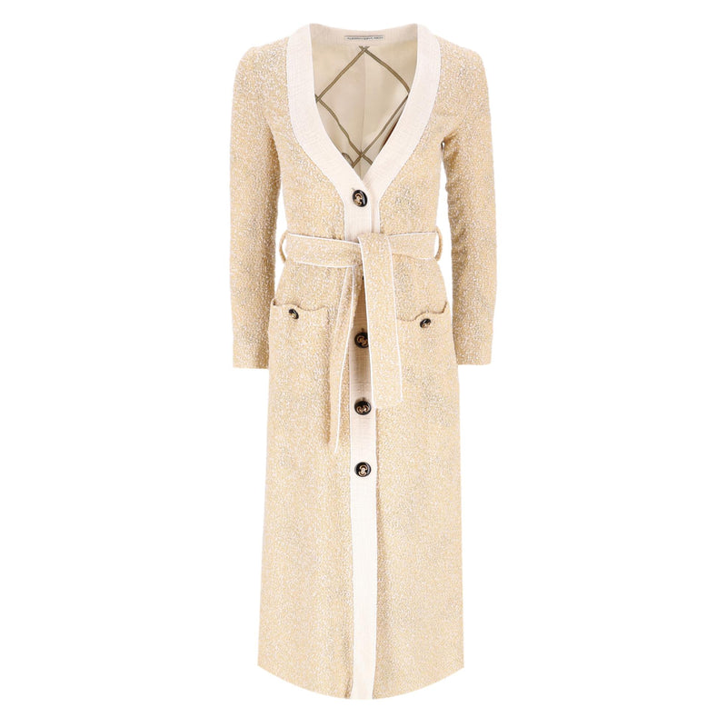 Alessandra Rich Belted Tweed Cardi/Coat. Size 38IT