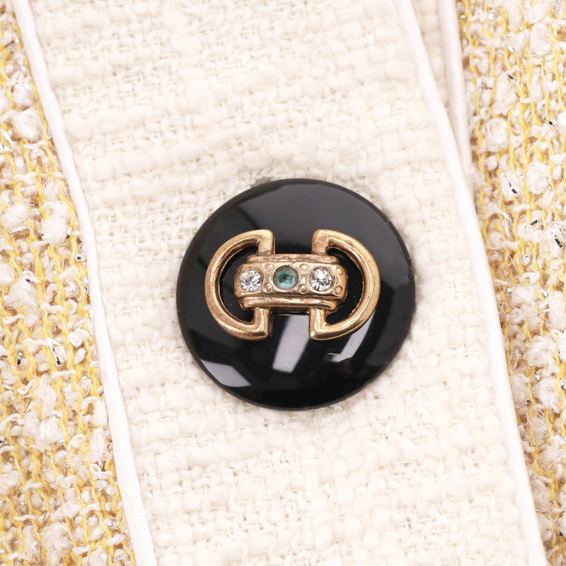 Alessandra Rich Belted Tweed Cardi/Coat. Size 38IT