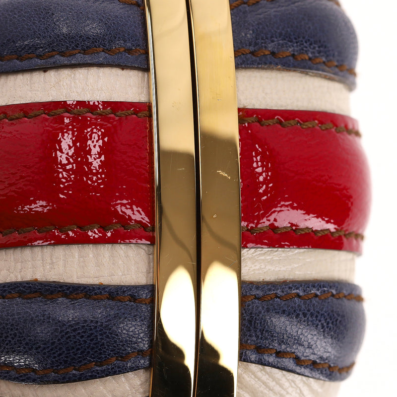 Alexander McQueen Leather Union Jack Skull Box Clutch Bag