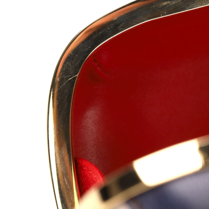 Alexander McQueen Leather Union Jack Skull Box Clutch Bag