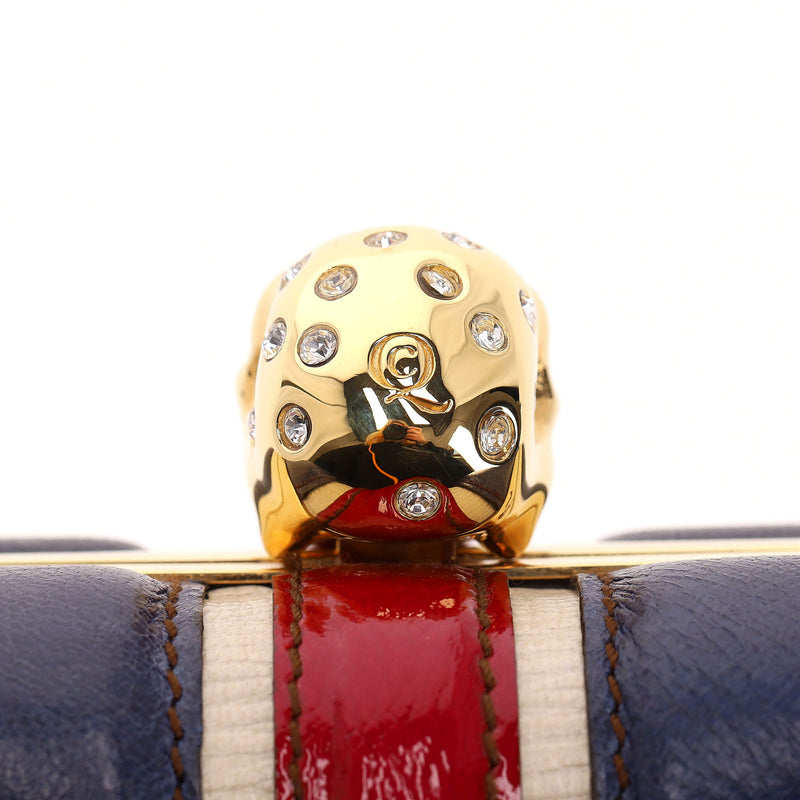 Alexander McQueen Leather Union Jack Skull Box Clutch Bag