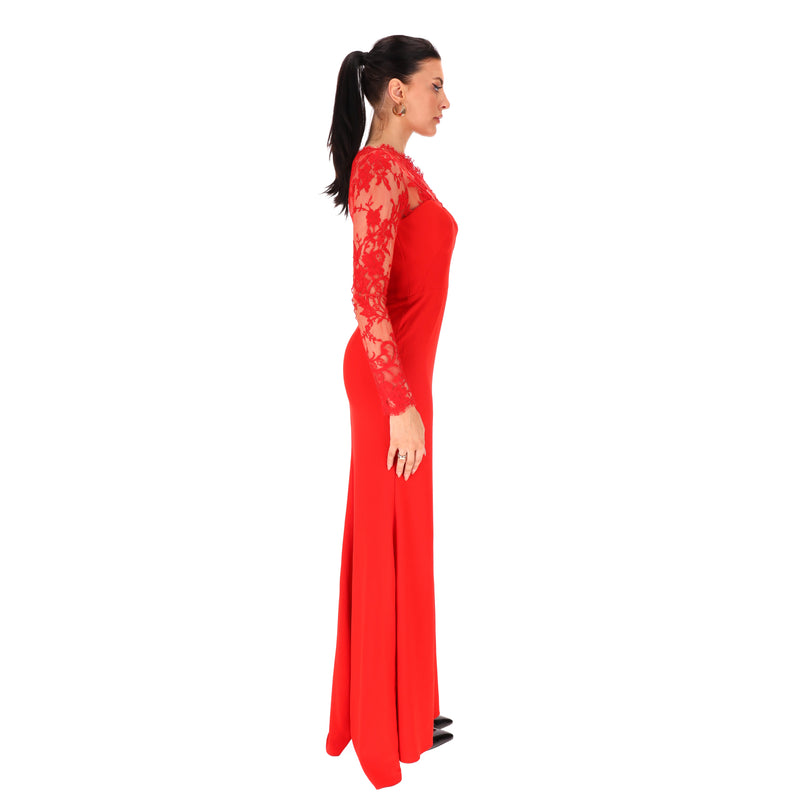 Alexander McQueen Lace Detail Evening Dress. Size XXS