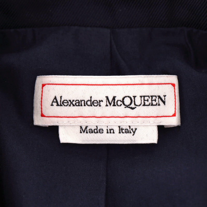 Alexander McQueen Contrast-Stitch Cotton Blazer.Size 42IT