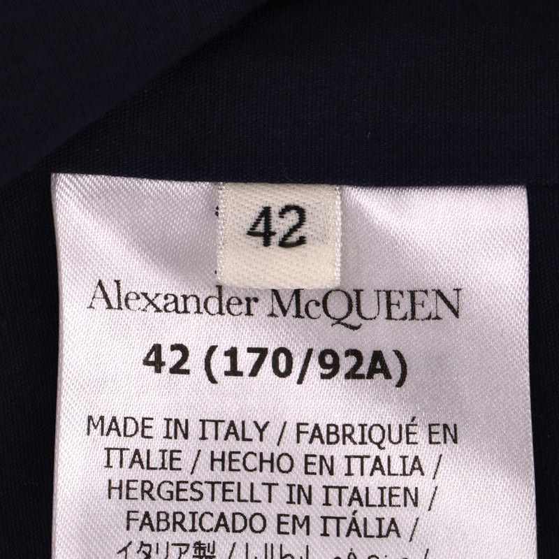 Alexander McQueen Contrast-Stitch Cotton Blazer.Size 42IT