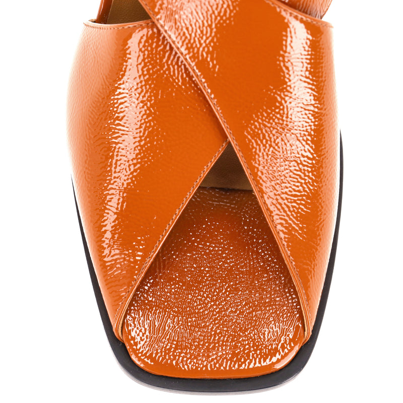 Alexander McQueen Leather Mule Sandals With Ruched Heel. Size 39