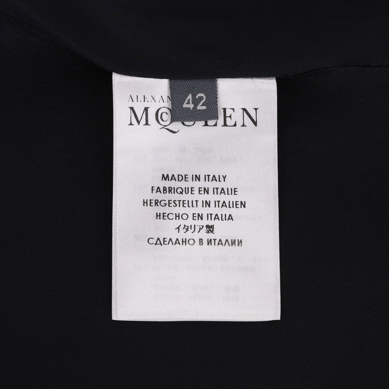 Alexander McQueen Silk Blend Digital Damask Patterned Fitted Jacket. Size 42IT