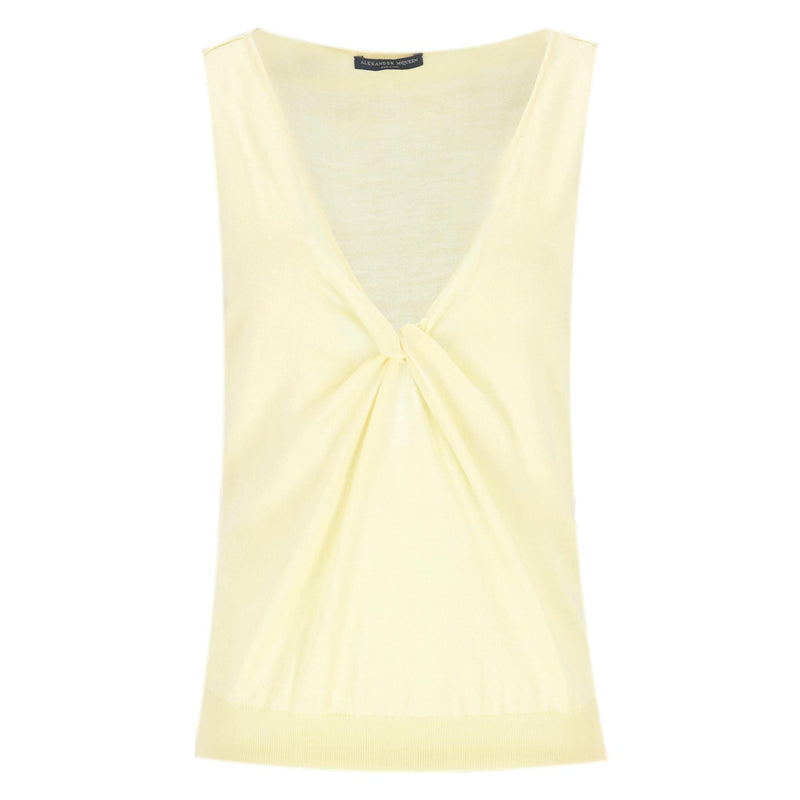 Alexander McQueen Cashmere, Wool & Silk Blend Knot Detail Top. Size M