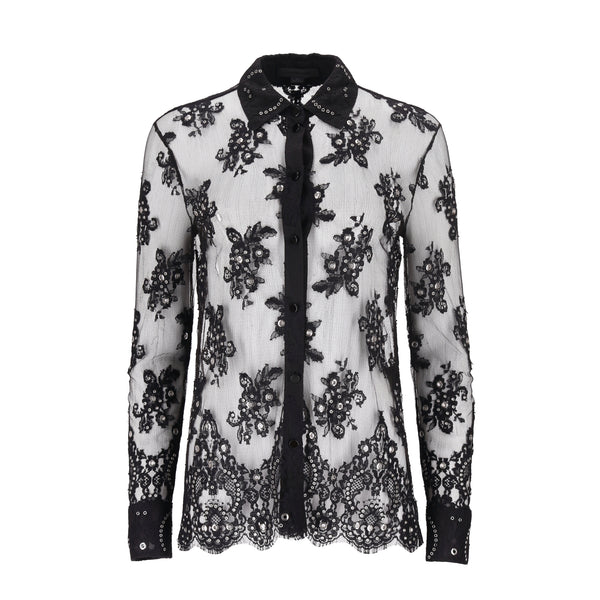 Alexander Wang Lace & Grommet  Blouse.Size 2