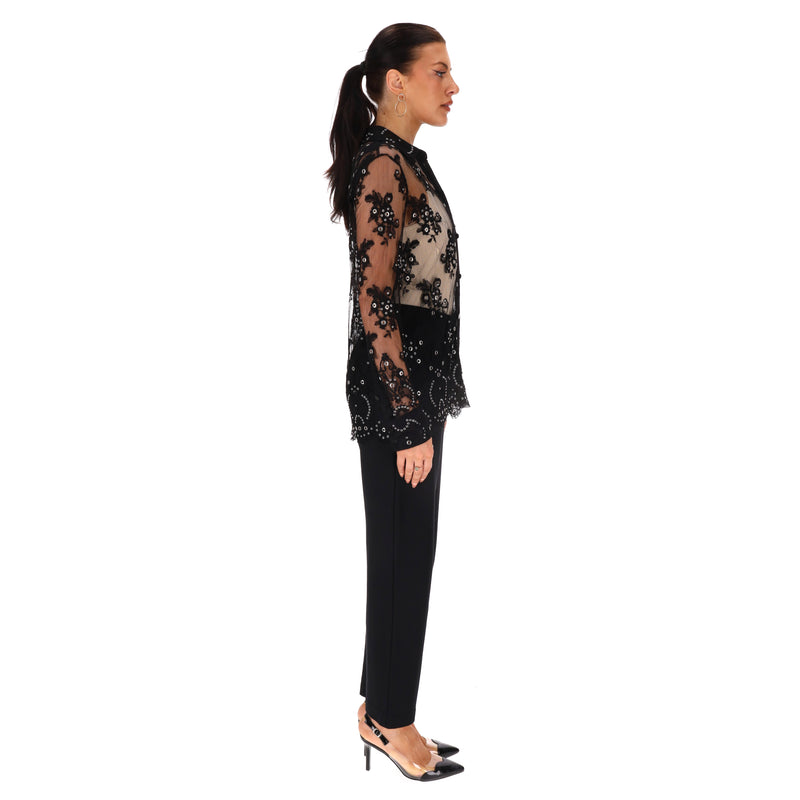 Alexander Wang Lace & Grommet  Blouse.Size 2