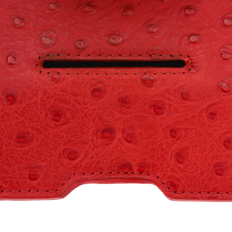 Alexander Wang Ostrich Embossed Leather Sunglasses Case/Clutch Bag