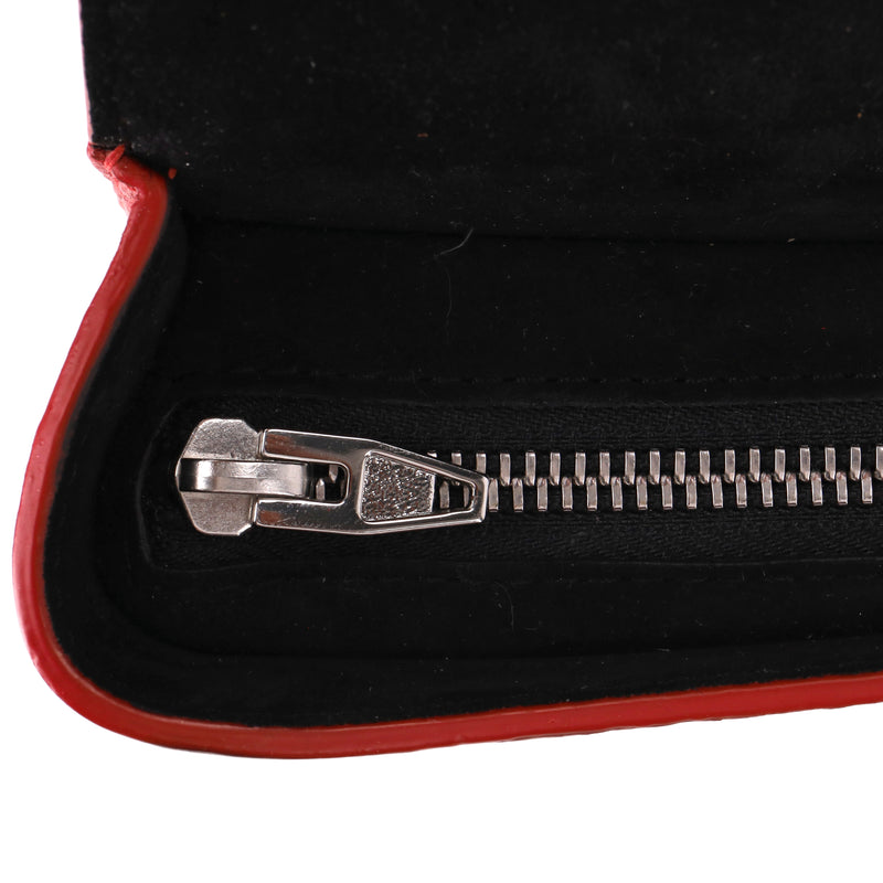Alexander Wang Ostrich Embossed Leather Sunglasses Case/Clutch Bag