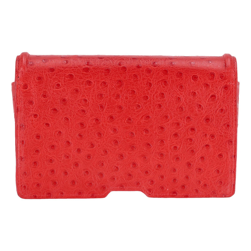 Alexander Wang Ostrich Embossed Leather Sunglasses Case/Clutch Bag