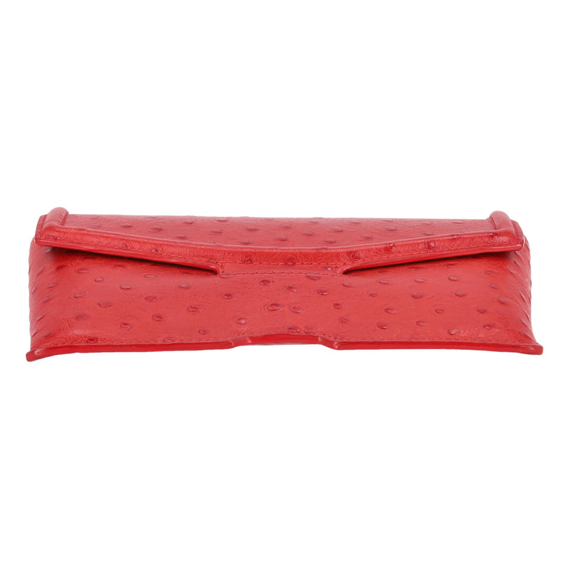 Alexander Wang Ostrich Embossed Leather Sunglasses Case/Clutch Bag