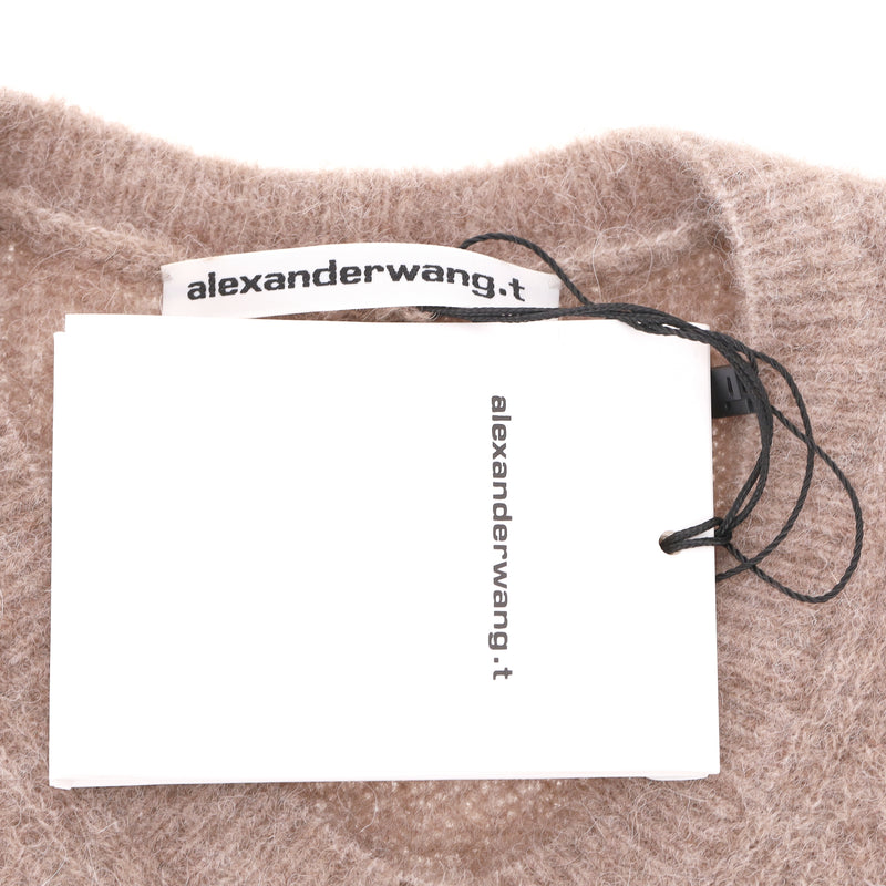 Alexander Wang Alpaca Blend Cropped Twin-Set Cardigan. Size M