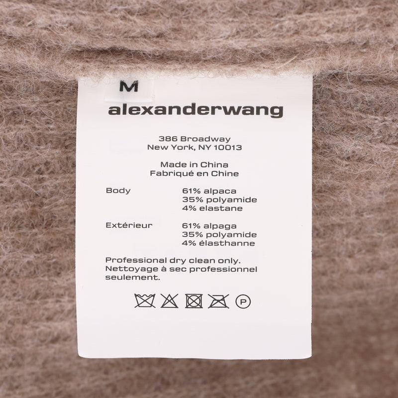 Alexander Wang Alpaca Blend Cropped Twin-Set Cardigan. Size M