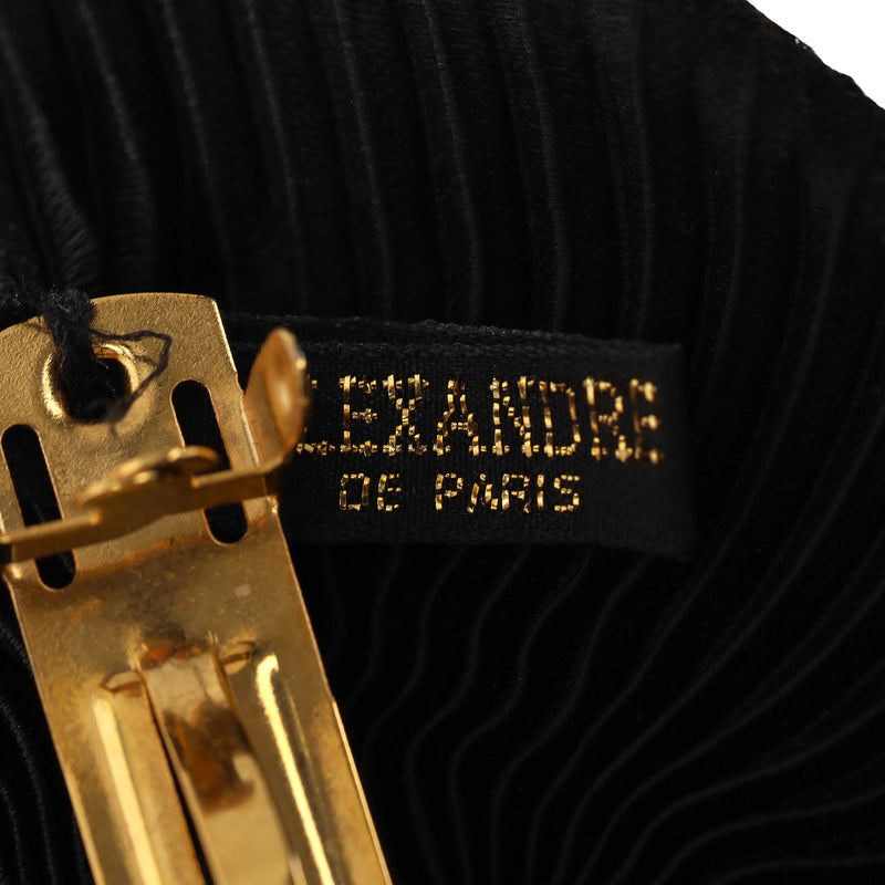 Alexandre De Paris Pleated Flower Hair Clip