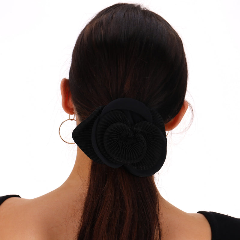 Alexandre De Paris Pleated Flower Hair Clip