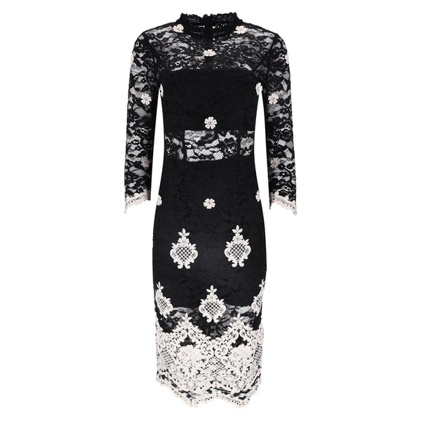 Alexis Floral Lace Detailed Midi Dress. Size M