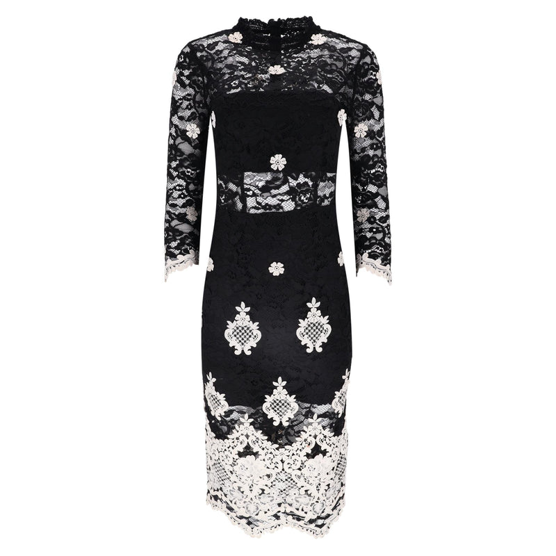 Alexis Floral Lace Detailed Midi Dress. Size M