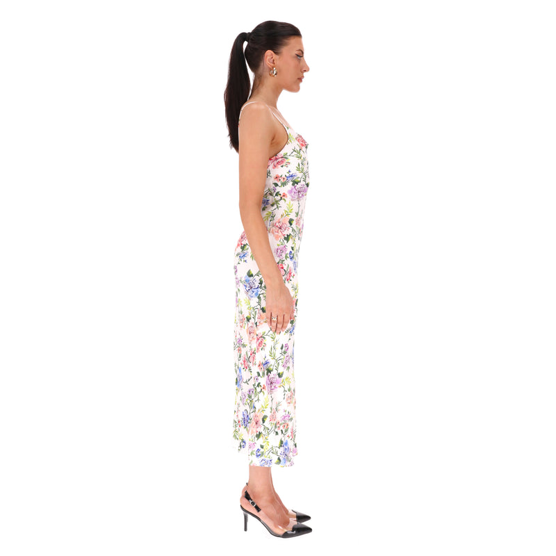 Alice + Olivia Floral Print Side Slit Dress. Size 0