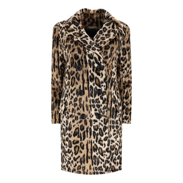 Alice + Olivia Faux Fur Leopard Print Coat. Size S