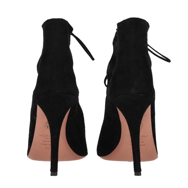 Aquazzura Babe 105 Suede Ankle Boots. Size 37.5