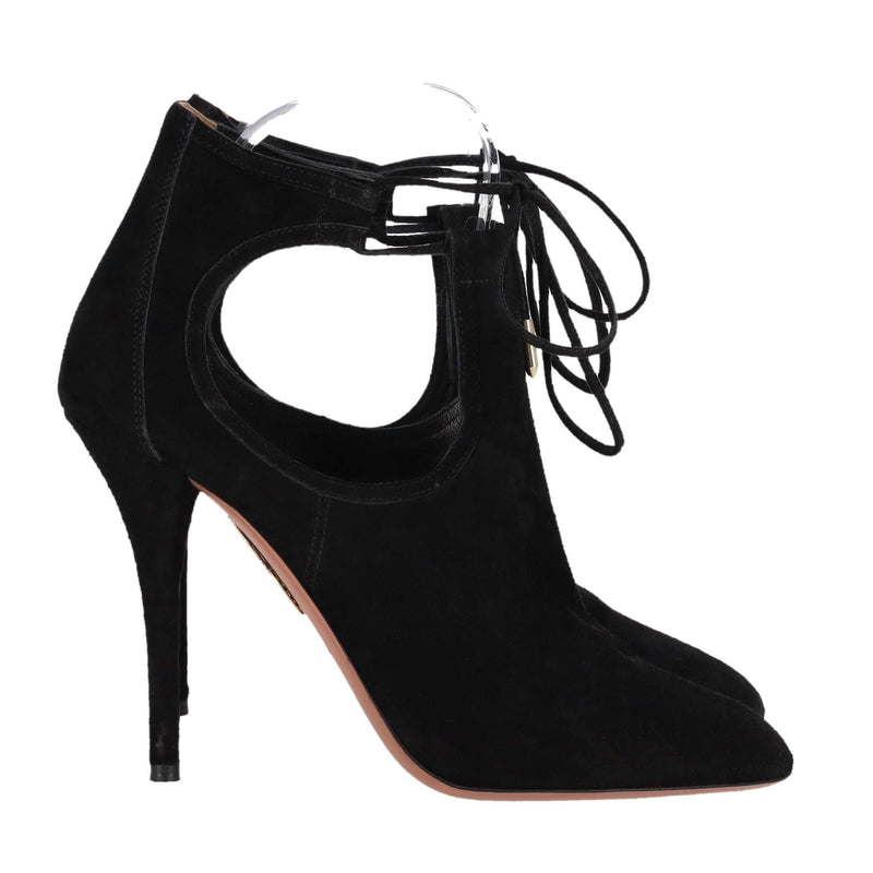 Aquazzura Babe 105 Suede Ankle Boots. Size 37.5