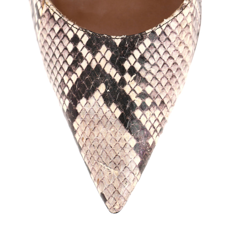 Aquazzura Dolce Vita Snakeskin Pumps. Size 39.5