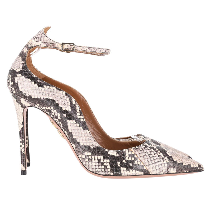 Aquazzura Dolce Vita Snakeskin Pumps. Size 39.5