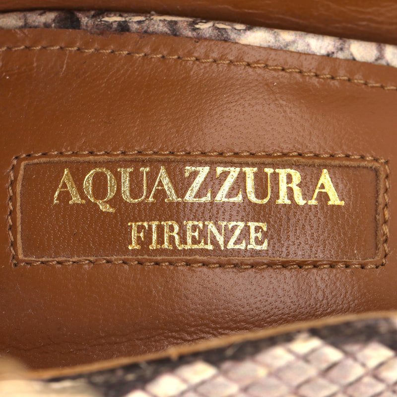 Aquazzura Dolce Vita Snakeskin Pumps. Size 39.5