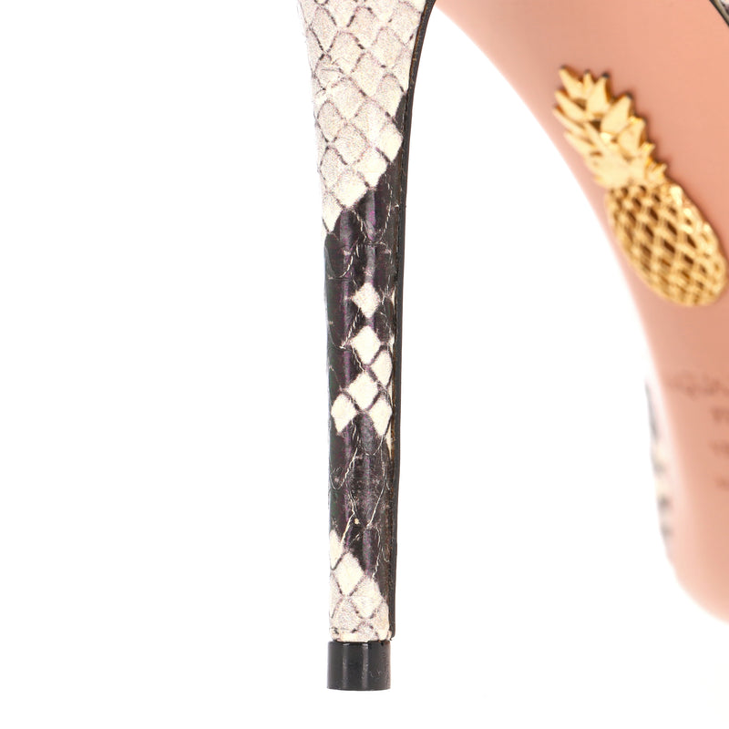 Aquazzura Dolce Vita Snakeskin Pumps. Size 39.5
