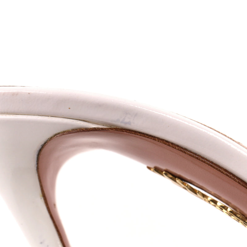 Aquazzura PVC Strap Patent Leather Sandals. Size 36