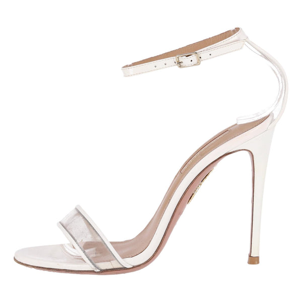 Aquazzura PVC Strap Patent Leather Sandals. Size 36