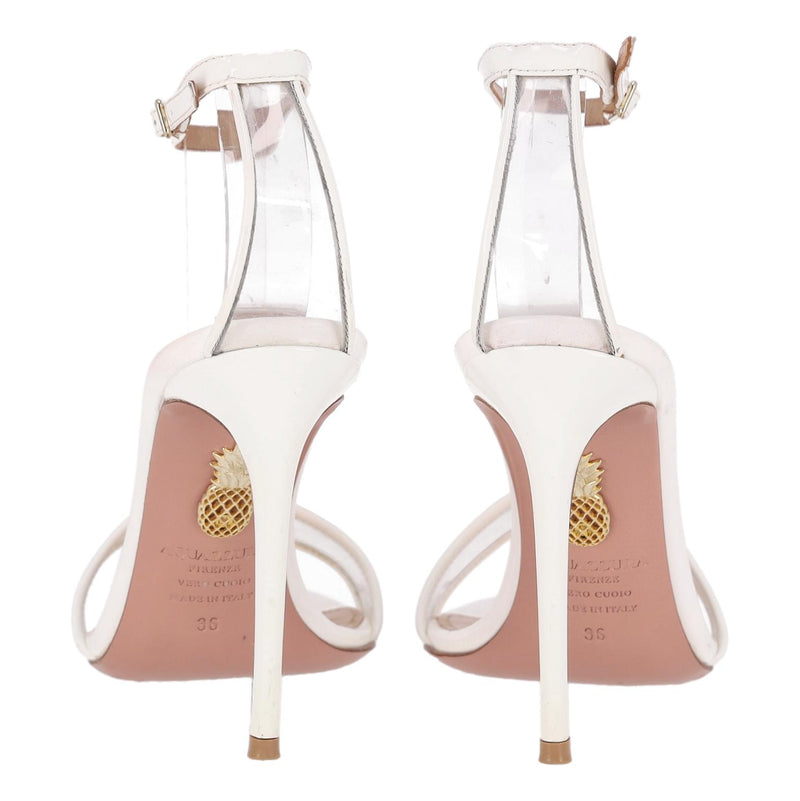 Aquazzura PVC Strap Patent Leather Sandals. Size 36
