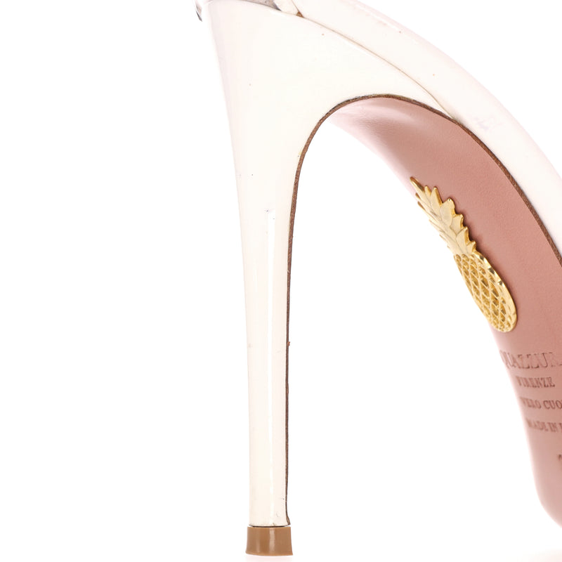Aquazzura PVC Strap Patent Leather Sandals. Size 36