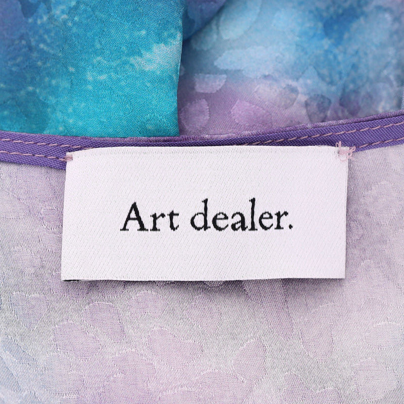 Art Dealer Silk Tie-Dye Wrap Dress. Size M