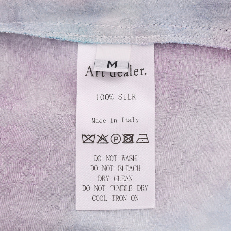 Art Dealer Silk Tie-Dye Wrap Dress. Size M
