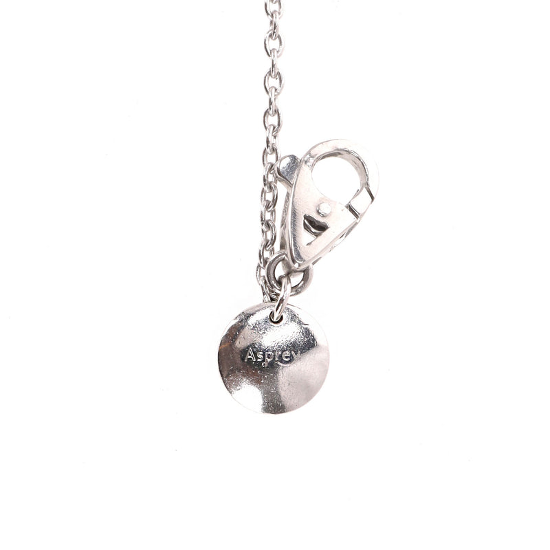Asprey Sapphire & Diamond Pendant Necklace Set In Platinum