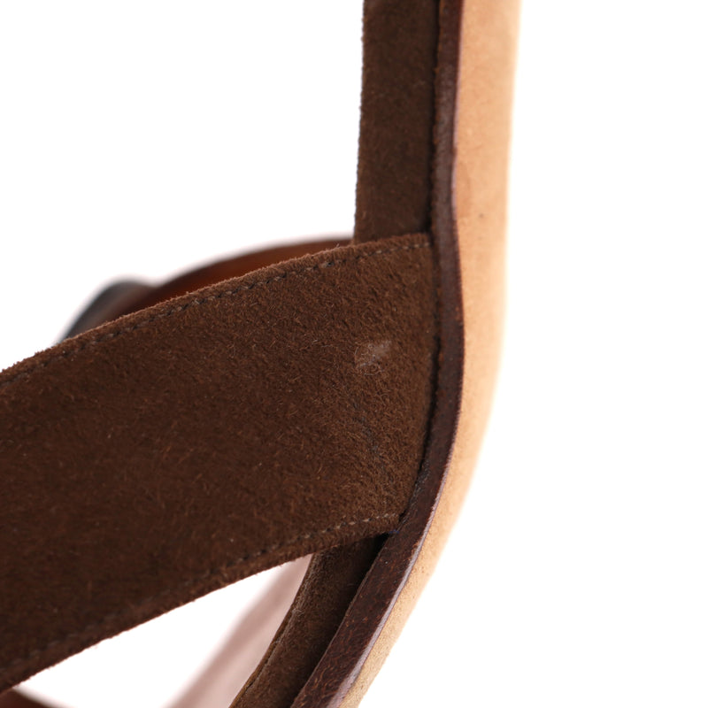 Asprey London Buckle Detail Suede Sandals. Size 37