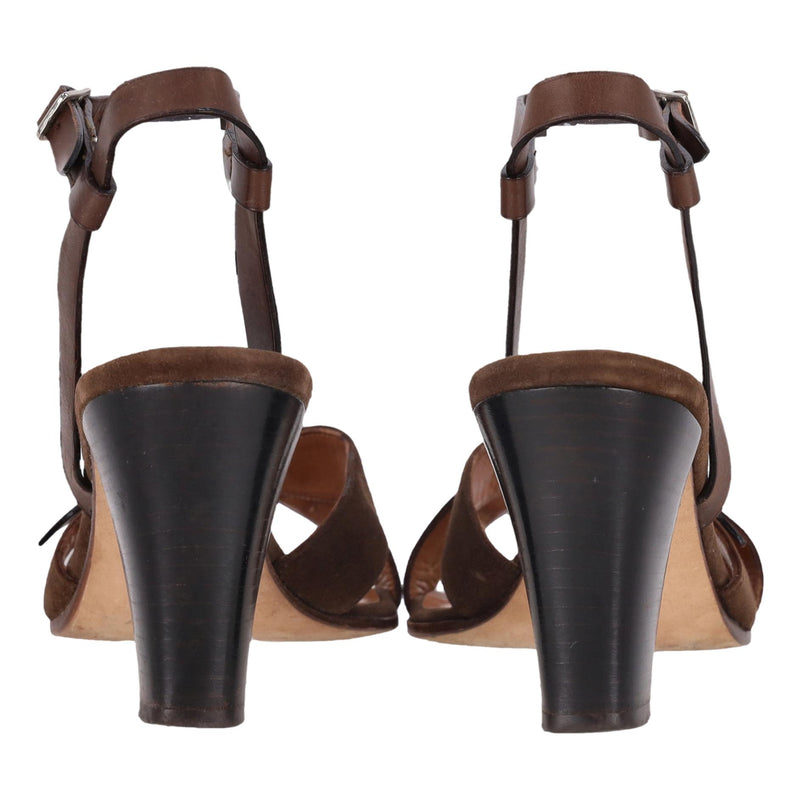Asprey London Buckle Detail Suede Sandals. Size 37