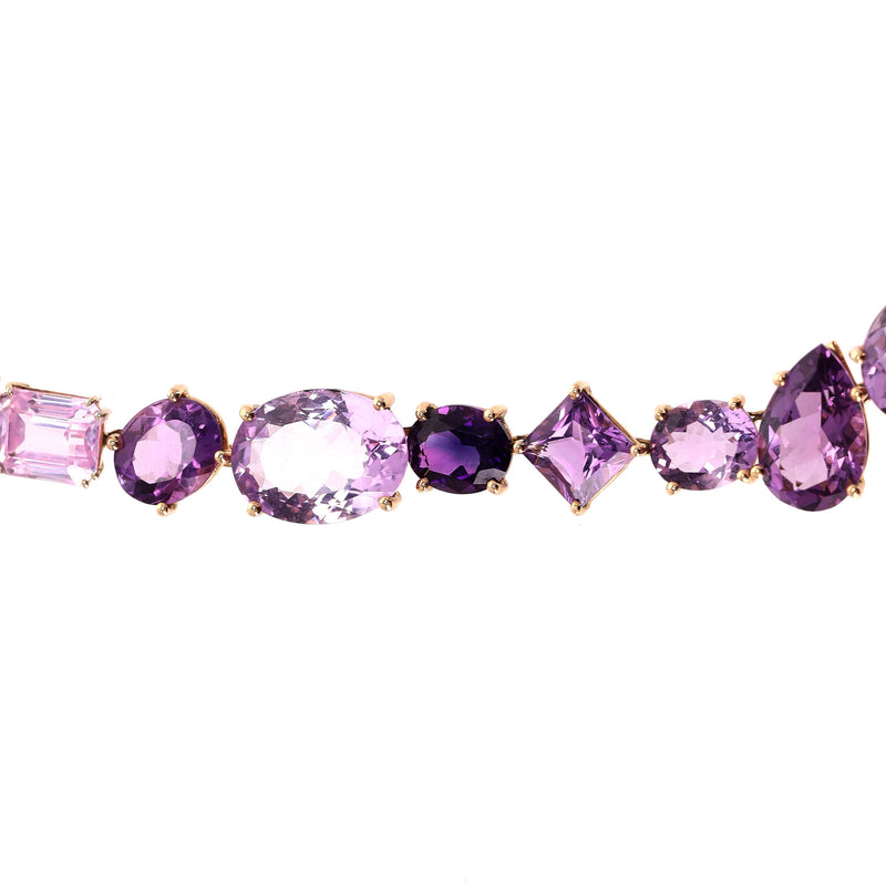 Asprey Chaos Necklace With Amethyst & Kunzite In 18k Rose Gold