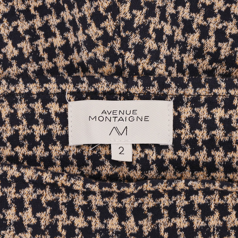 Avenue Montaigne Houndstooth Pattern Cotton Blend Trousers. Size 2US